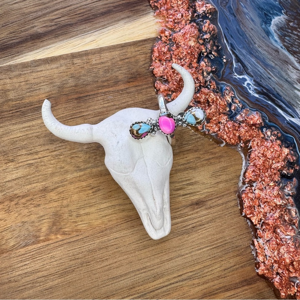 Cotton Candy Turquoise Sterling Silver Ring